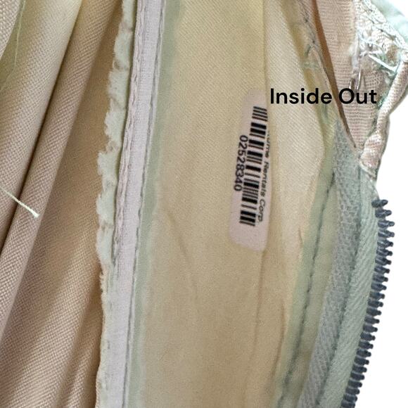 VNTG Green Cupcake Prom Dress Lace Chiffon Tiered Ruffled Strapless Gown 1950s - Picture 12 of 16